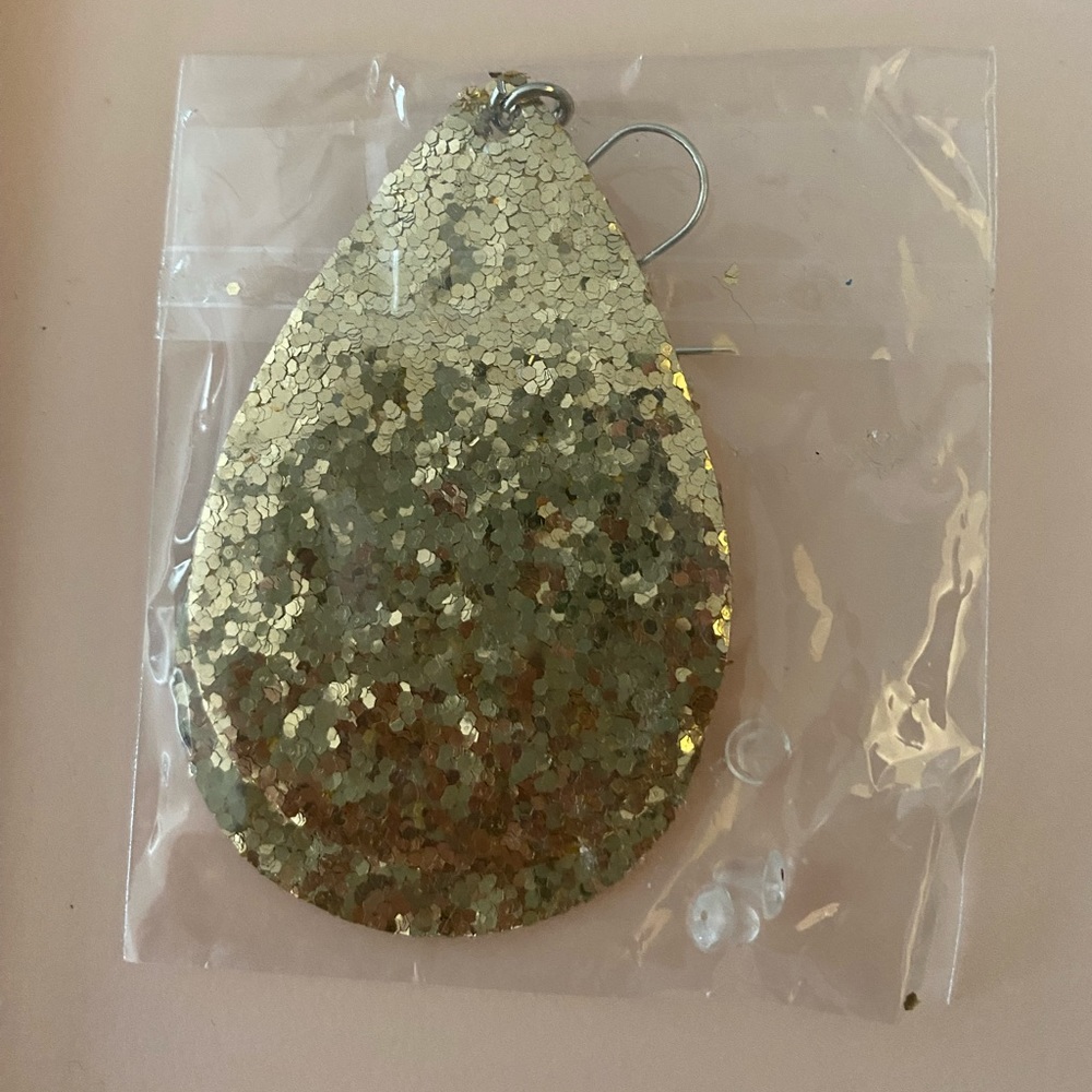 Glitter Teardrop Earrings
